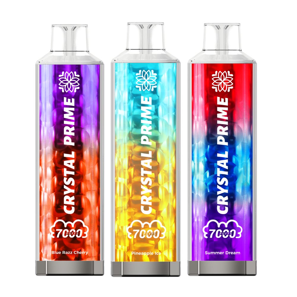 3D Crystal Prime 7000 Prefilled Pod Vape - Box of 10 Berry Blaze