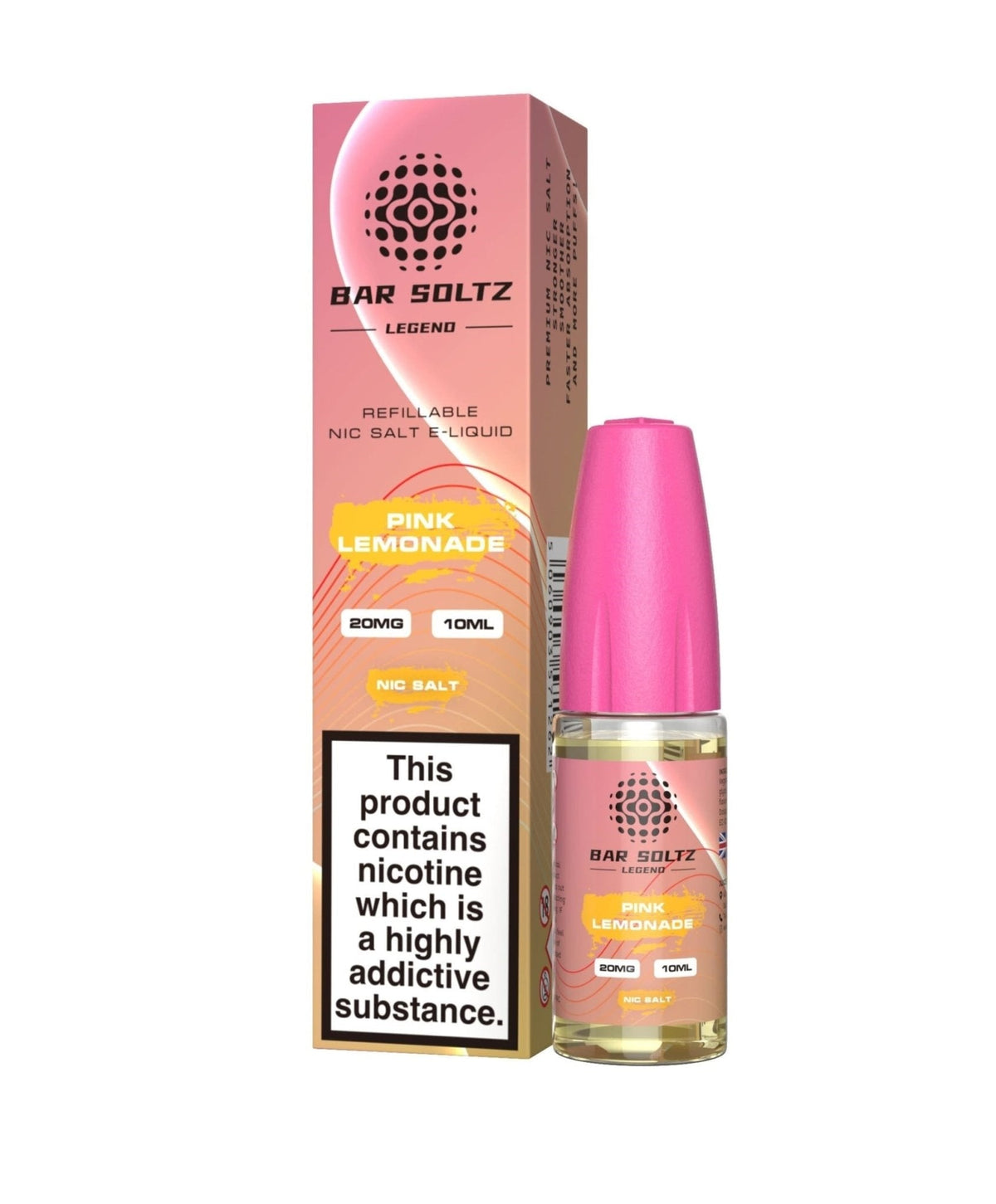 Bar soltz 10ml Nic Salt Pack of 10 Pink Lemonade