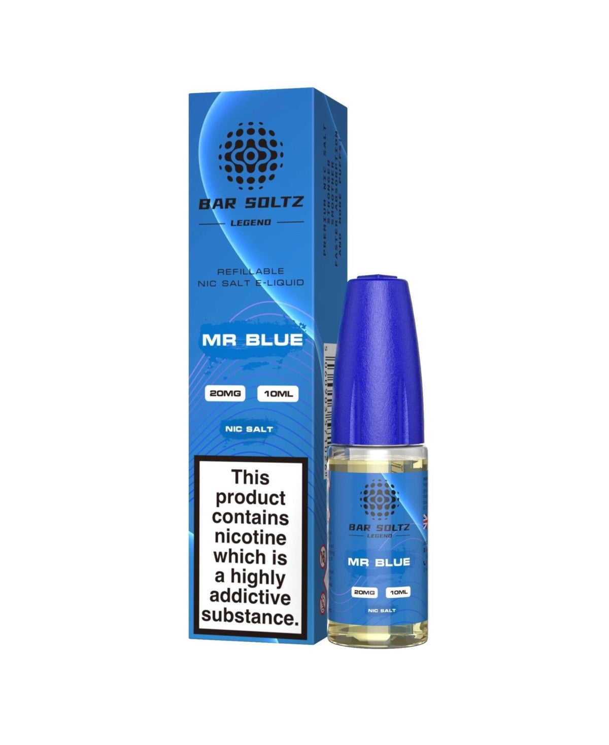 Bar soltz 10ml Nic Salt Pack of 10 Mr Blue