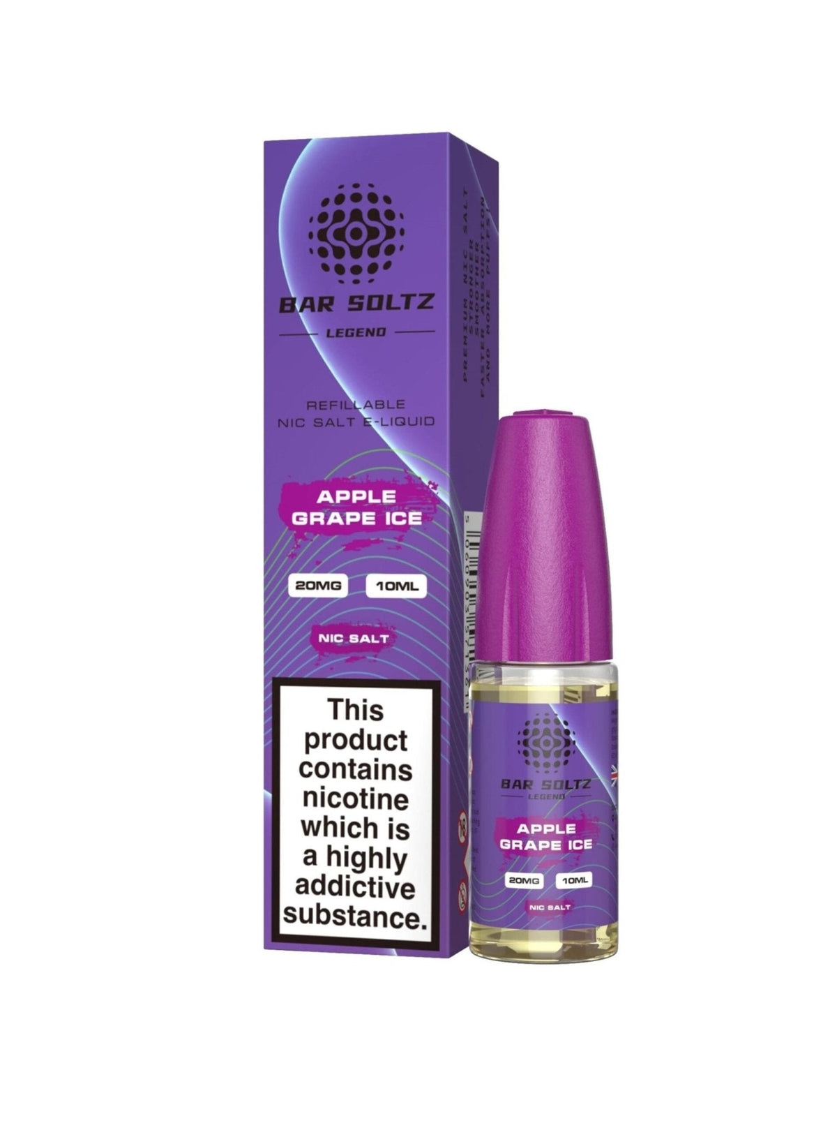 Bar soltz 10ml Nic Salt Pack of 10 Apple Grape