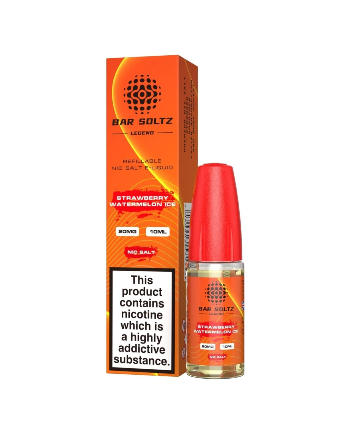 Bar soltz 10ml Nic Salt Pack of 10 Strawberry Watermelon Ice