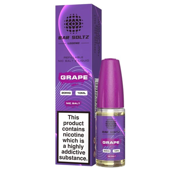 Bar Soltz Legend Nic Salts 10ml E - liquids - Box of 10 Grape