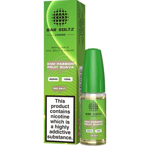 Bar Soltz Legend Nic Salts 10ml E - liquids - Box of 10 Strawberry Peach Plum Ice