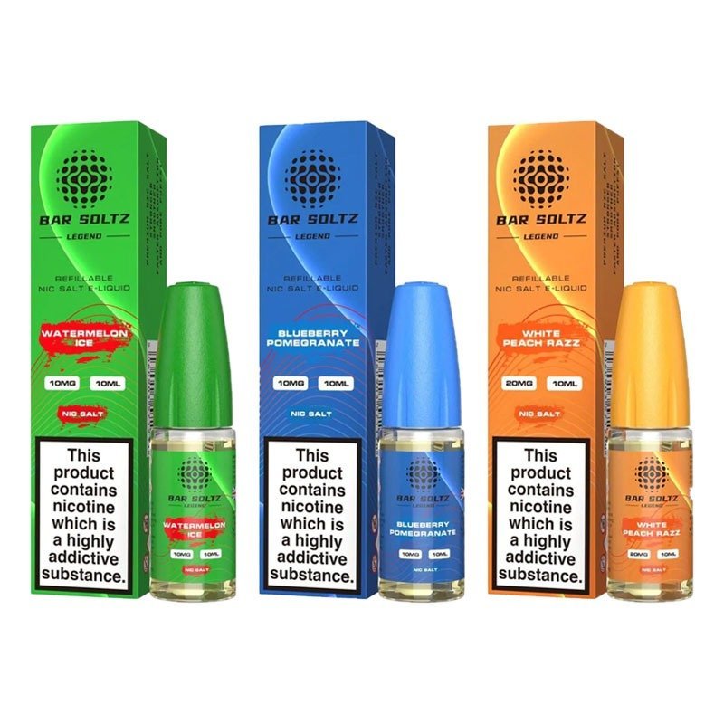 Bar Soltz Legend Nic Salts 10ml E - liquids - Box of 10 Grape