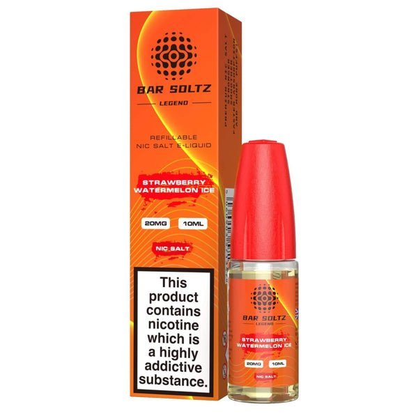 Bar Soltz Legend Nic Salts 10ml E - liquids - Box of 10 Strawberry Watermelon Ice