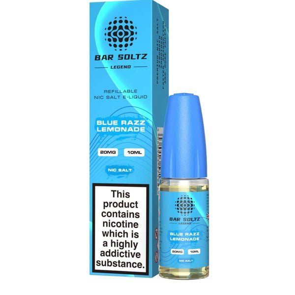 Bar Soltz Legend Nic Salts 10ml E - liquids - Box of 10 Blue Razz Lemonade