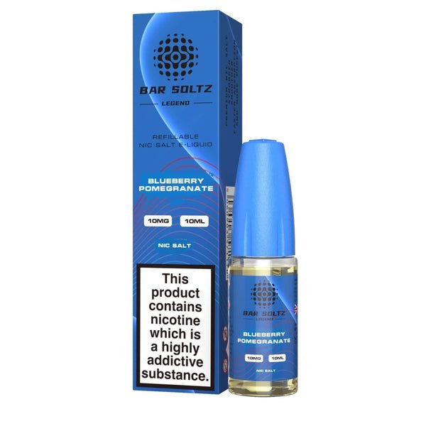 Bar Soltz Legend Nic Salts 10ml E - liquids - Box of 10 Blueberry Pomegranate