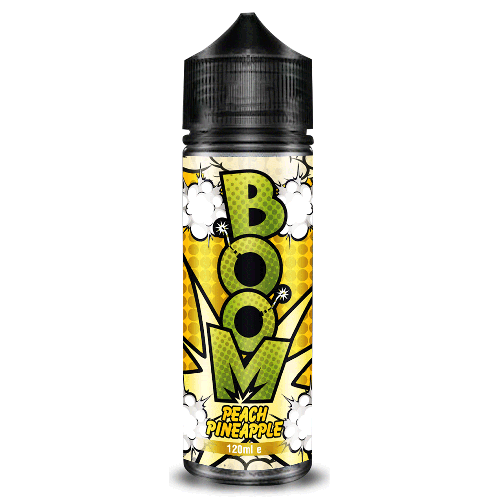 Boom 100ml E - liquids Shortfill Peach Pineapple