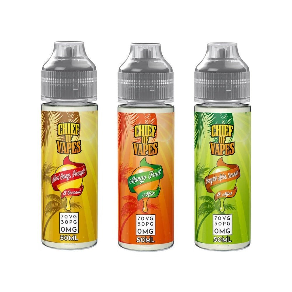 Chief Of Vapes - Fireball - 50ml E - liquids Shortfill Blood Orange Pineapple and Coconut