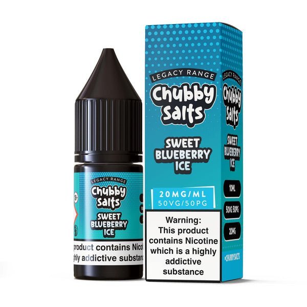 Chubby Salt 10ml E - liquids Nic Salts - Box of 10 Sweet Blueberry Ice