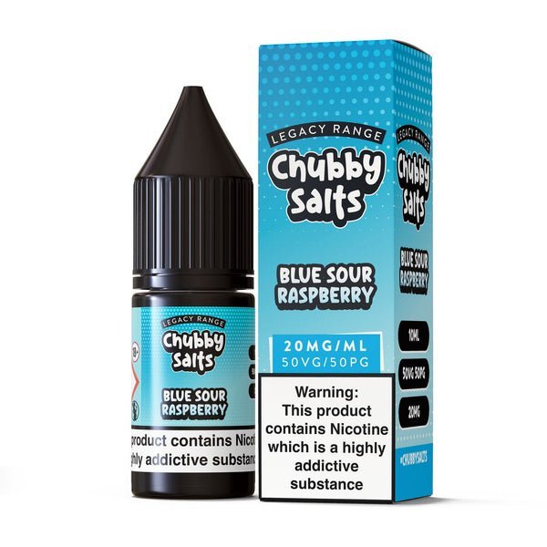 Chubby Salt 10ml E - liquids Nic Salts - Box of 10 Blue Sour Raspberry