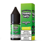 Chubby Salt 10ml E - liquids Nic Salts - Box of 10 Sour Apple Ice