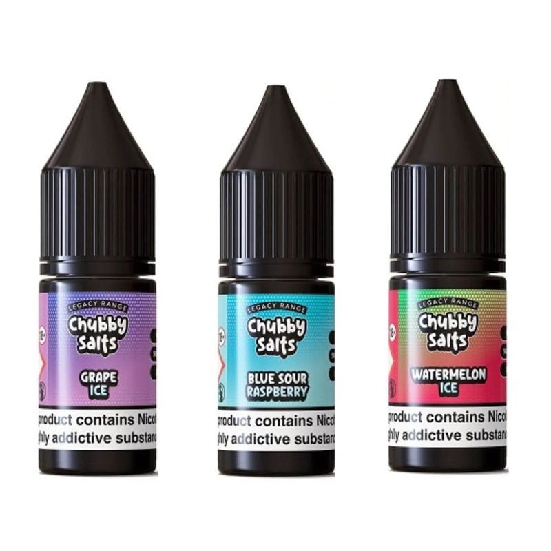Chubby Salt 10ml E - liquids Nic Salts - Box of 10 Blue Razz Lemonade
