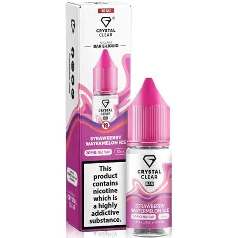Crystal Clear Nic Salts 10ml - Pack of 10 Strawberry Watermelon Ice