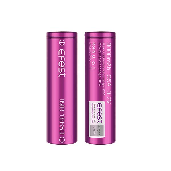 Efeast IMR 18650 3000mAh 35A Batteries - Pack of 2