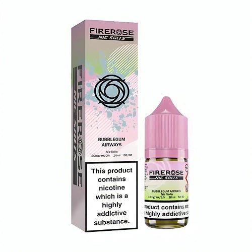 Elux Firerose 5000 10ml Nic Salts E - liquids Box of 10 Bubblegum Airways