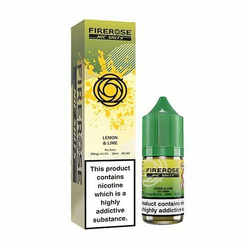 Elux Firerose 5000 10ml Nic Salts E - liquids Box of 10 Lemon & Lime
