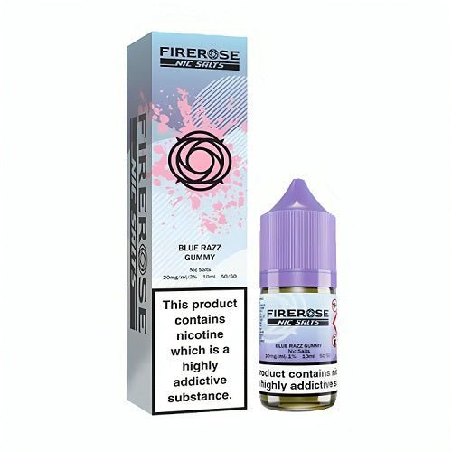 Elux Firerose 5000 10ml Nic Salts E - liquids Box of 10 Blue Razz Gummy