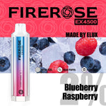 Firerose 4500 Puffs Disposable Vape Pod - Box of 10 Blueberry Raspberry