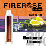 Firerose 4500 Puffs Disposable Vape Pod - Box of 10 Blackcurrant Lemonade
