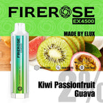 Firerose 4500 Puffs Disposable Vape Pod - Box of 10 Kiwi Passionfruit Guava