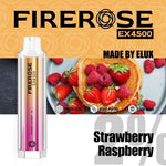 Firerose 4500 Puffs Disposable Vape Pod - Box of 10 Strawberry Raspberry