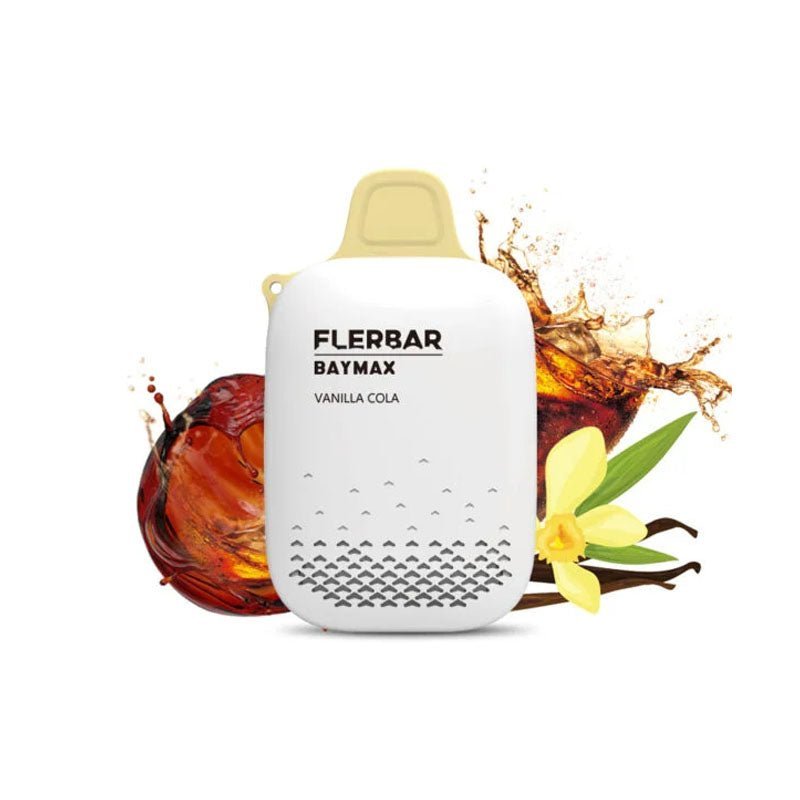 FlerBar Baymax 3500 Puff Disposable Vape Pen Zero Nicotine - Pack of 10 Vanilla Cola