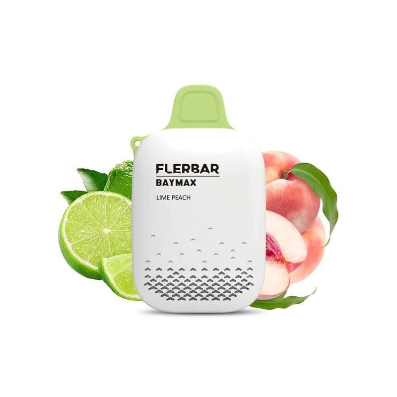 FlerBar Baymax 3500 Puff Disposable Vape Pen Zero Nicotine - Pack of 10 Lime Peach
