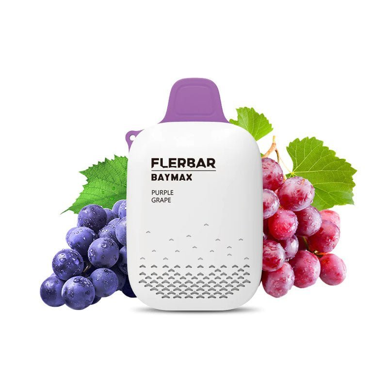 FlerBar Baymax 3500 Puff Disposable Vape Pen Zero Nicotine - Pack of 10 Purple Grape