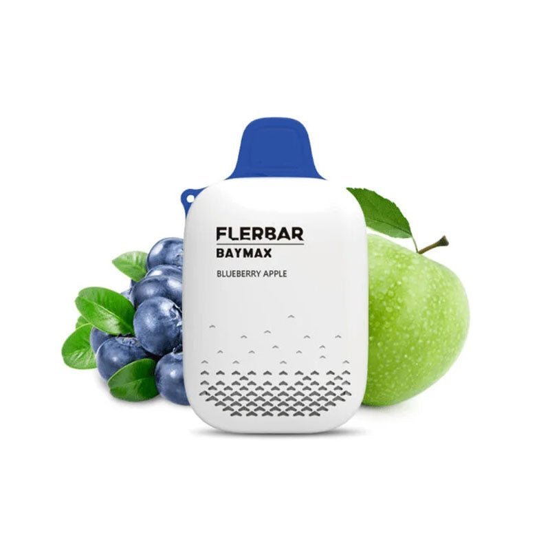 FlerBar Baymax 3500 Puff Disposable Vape Pen Zero Nicotine - Pack of 10 Blueberry Apple
