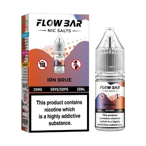 Flow Bar 20ml Nic Salts E - Liquid Pack of 10 Irn Brue