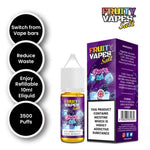 Fruity Vapes Salt 10ml Nic Salts Box of 10 Grape Ice