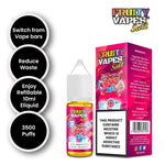 Fruity Vapes Salt 10ml Nic Salts Box of 10 Strawberry Ice