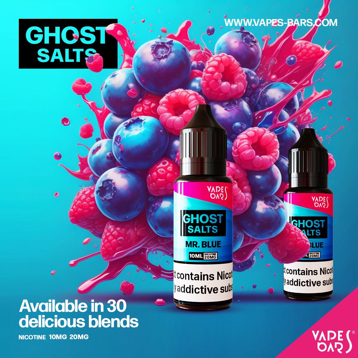 GHOST 3500 Nic Salts 10ml - Box of 10 Mr Blue