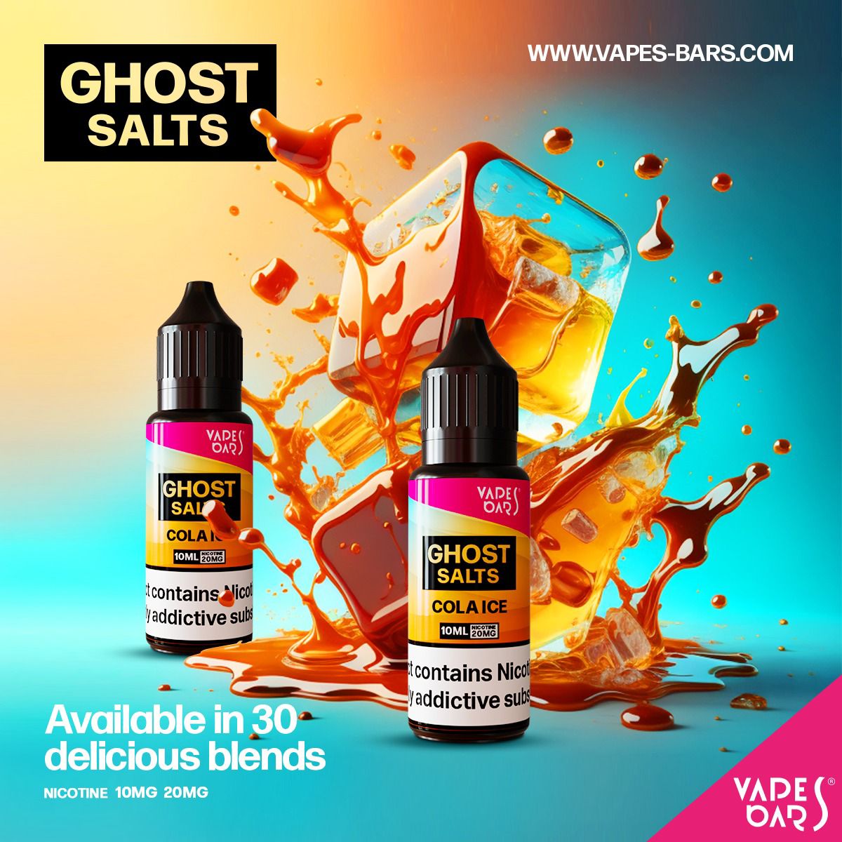 GHOST 3500 Nic Salts 10ml - Box of 10 Cola Ice