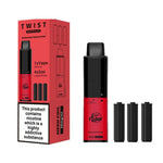 Happy Vibes Twist 2400 Disposable Vape Pen Box of 5 Red Apple Ice