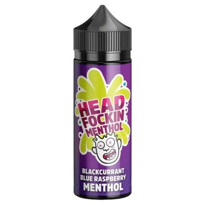 Head Fockin Menthol 100ML Shortfill Blackcurrant Blue Rasp.