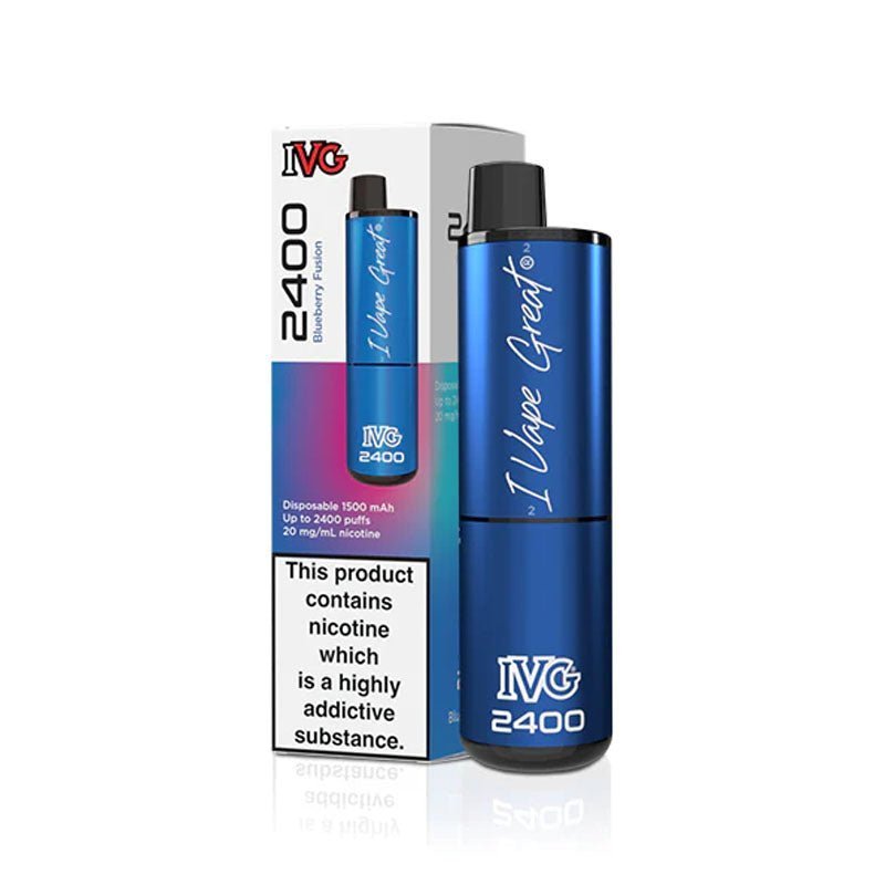 IVG 2400 Prefilled Pod Vape Kit Box of 5 Blueberry Fusion