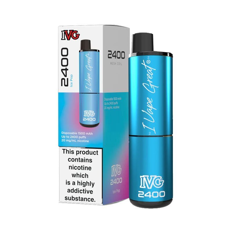 IVG 2400 Prefilled Pod Vape Kit Box of 5 Ice Pop