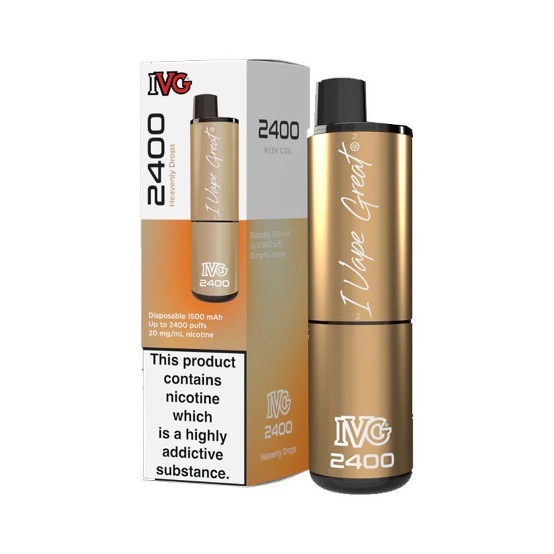 IVG 2400 Prefilled Pod Vape Kit Box of 5 Heavenly Drops