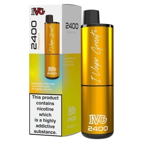 IVG 2400 Prefilled Pod Vape Kit Box of 5 Pineapple Ice