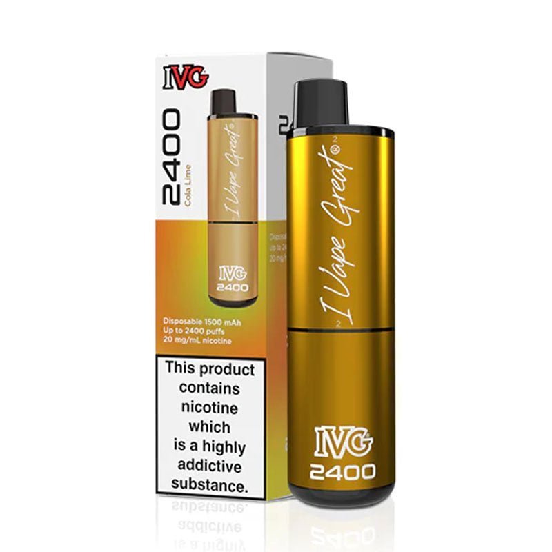IVG 2400 Prefilled Pod Vape Kit Box of 5 Cola Lime