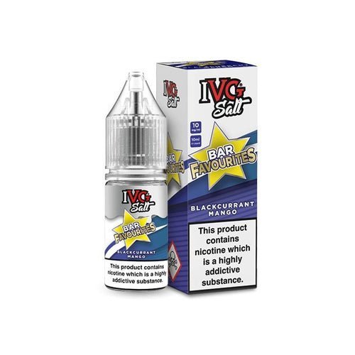 IVG Nic Salt Bar Favourite 10ml E Liquid - Pack Of 10 Blackcurrant Mango