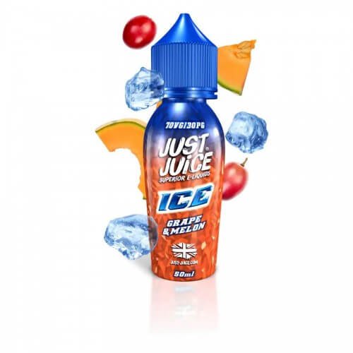 Just Juice Ice Range 50ml Shortfill E - liquids Grape and Melon