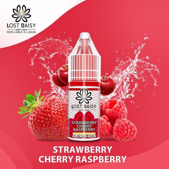 Lost Daisy 5000 Bar Salt 10ml - Box of 10 Strawberry Cherry Raspberry