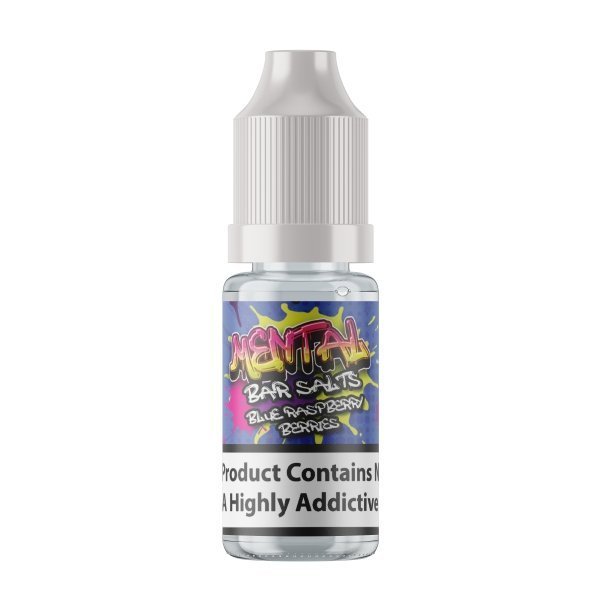Mental Bar Salts 10ml E - liquids - Pack of 12 Blue Raspberry Berries