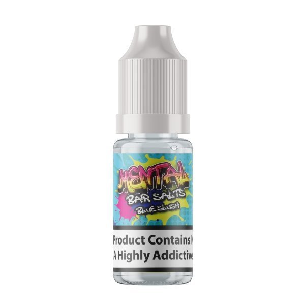 Mental Bar Salts 10ml E - liquids - Pack of 12 Blue Slush