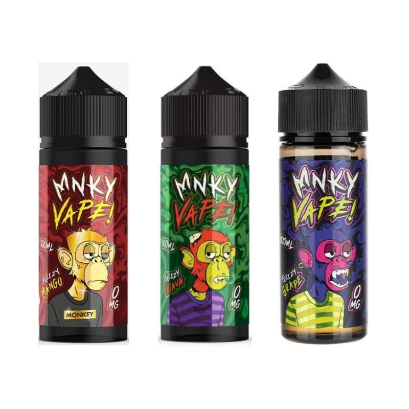 Mnky Vape 100ml E - liquid Shortfill Freezy Mango