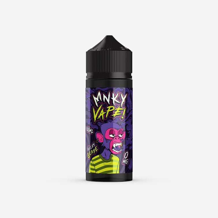 Mnky Vape 100ml E - liquid Shortfill Freezy Grape