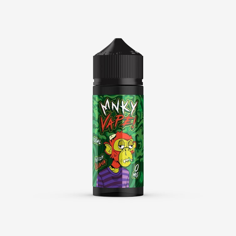 Mnky Vape 100ml E - liquid Shortfill Freezy Guava